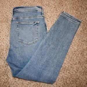 Loft Modern Skinny Crop Blue Jeans